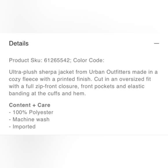 URBAN OUTFITTERS🪬 Olivia Printed Sherpa Jacket - Picture 9 of 10